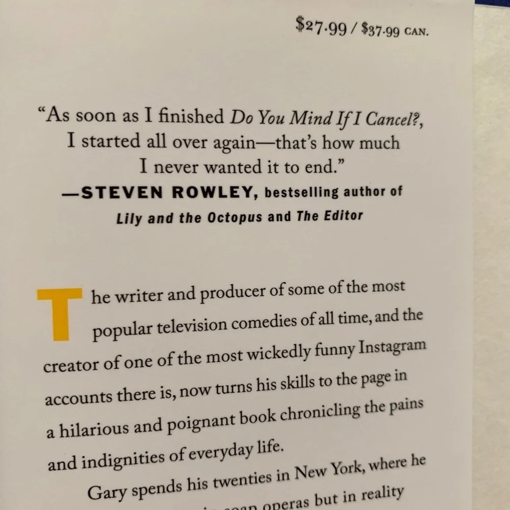 HP🎉GARY JANETTI Signed Hardcover Book “Do You Mind If I Cancel” Memoir